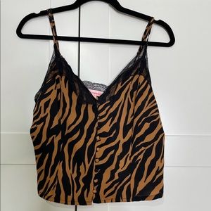 Zebra Print Cropped Tank
